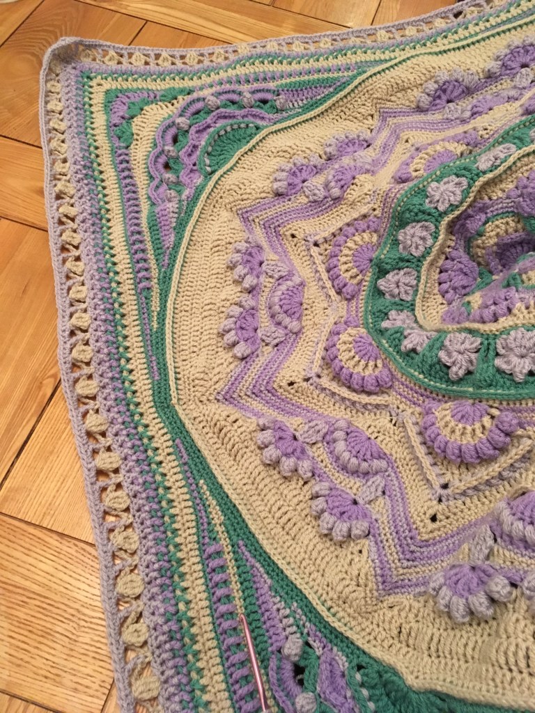 The Lost Garden crochet blanket work in progress.