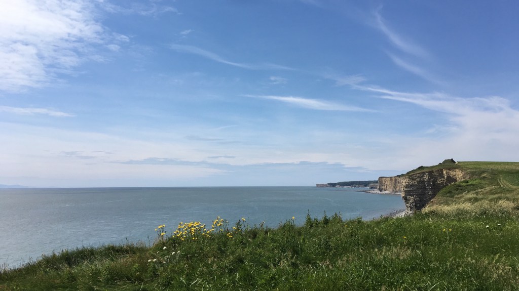 A view from the cliffs towards Nash Point